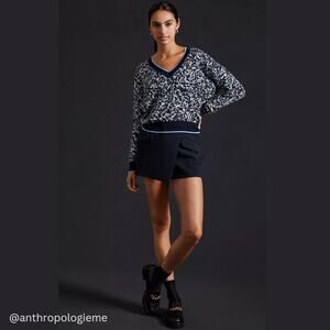 New Scotch & Soda V-Neck Jacquard Sweater in XS